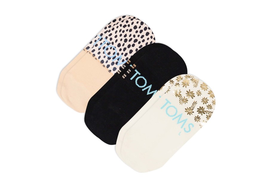 Femme TOMS | Ultimate No Show Socks Floral 3 Pack Imprimes Floraux Multi