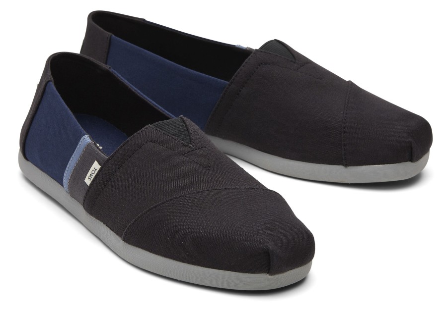 Homme TOMS | Alpargatas Bleues Black/Navy