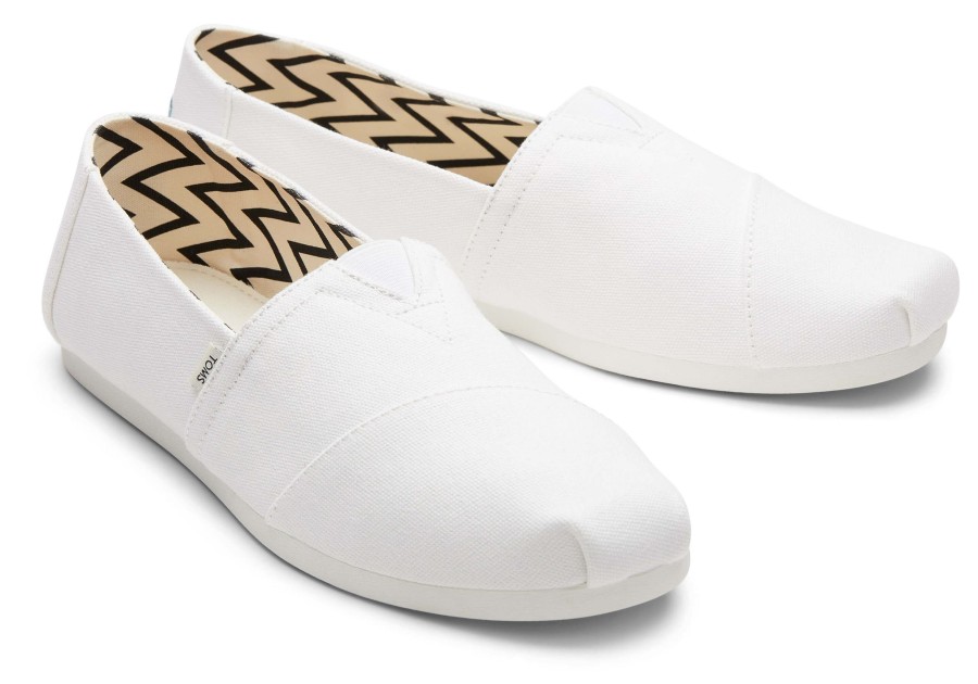 Homme TOMS Alpargata | Alpargata En Coton Recycle Blanc