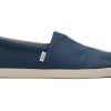 Homme TOMS Alpargata | Alp Fwd Blue Textured Woven Indigo Fonce