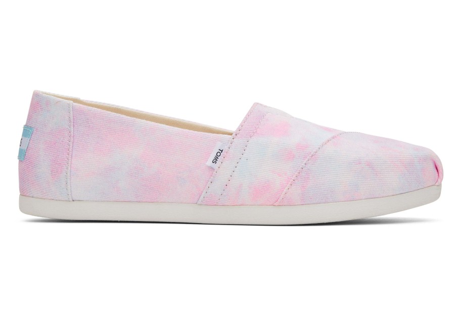 Femme TOMS Alpargata | Alpargata Tie-Dye Neon Pink Tie Dye Twill