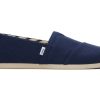 Femme TOMS Coupe Large | Coupe Large En Toile De Coton Recycle Alpargata Bleu Marine Large