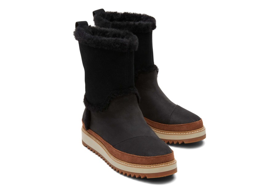 Femme TOMS Bottes | Bottes Makenna Faux Fur Black