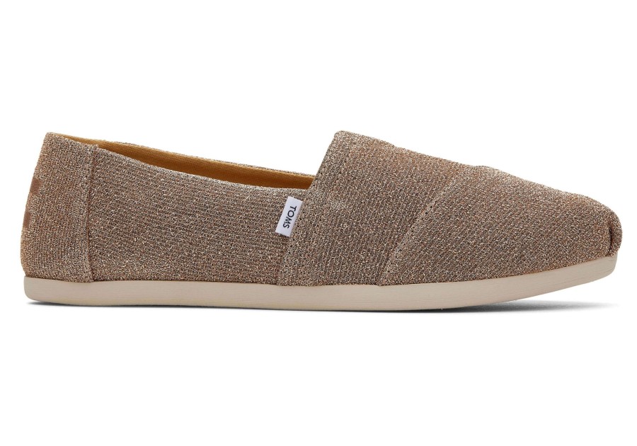 Femme TOMS Alpargata | Espadrille Alpargata Etincelante Sparkle Gold