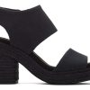 Femme TOMS Talons & Compensees | Majorca Rope Platform Sandal Tissage Panier Noir