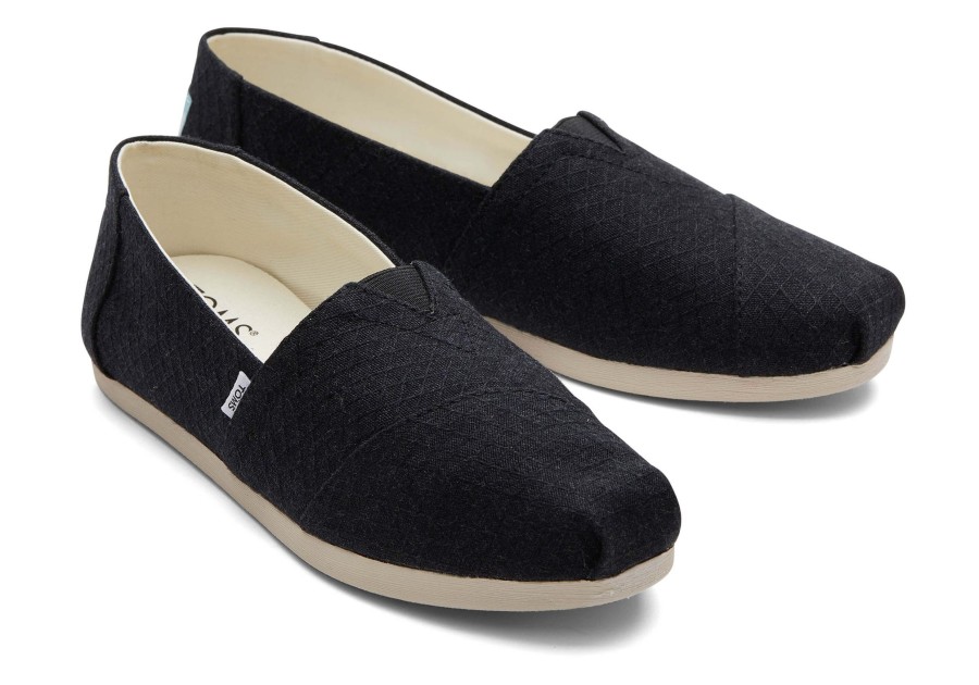 Femme TOMS Espadrilles | Alpargata Motif Diamant Noir