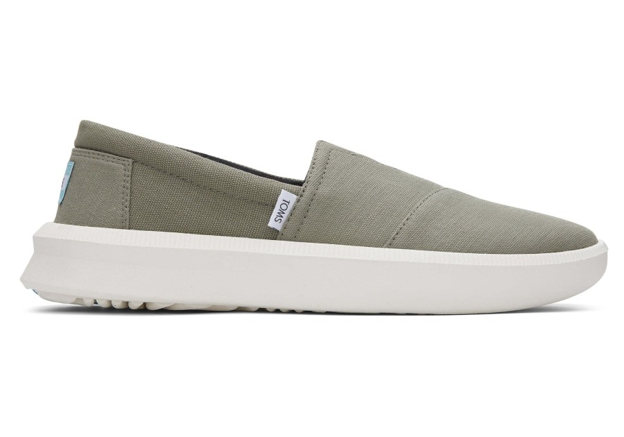 Homme TOMS Sneakers | Rover Trainers Recycled Cotton Coton Recycle Gris Vetiver