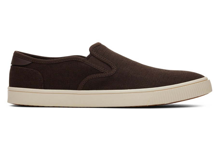 Homme TOMS Sneakers | Chaussure Slip-On Baja Marron Fonce