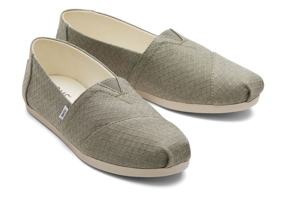 Femme TOMS Espadrilles | Alpargata Motif Diamant Grey Diamond