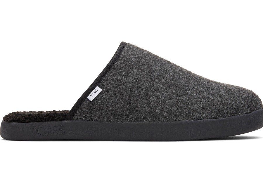 Homme TOMS Chaussons | Chaussons Harbor Black Melange