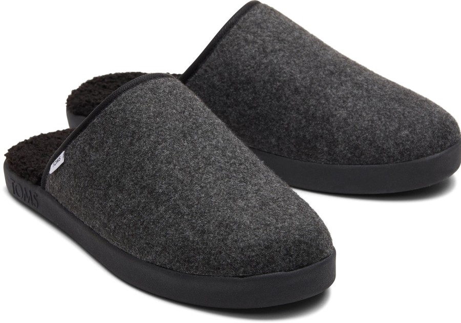 Homme TOMS Chaussons | Chaussons Harbor Black Melange