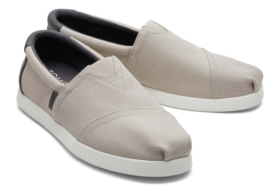 Homme TOMS | Alp Fwd Grey Canvas Synthetic Trim Pebble Grey