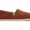 Femme TOMS Alpargata | Alpargata En Maille Cotelee Orange Et Fausse Fourrure Rib Knit Orange