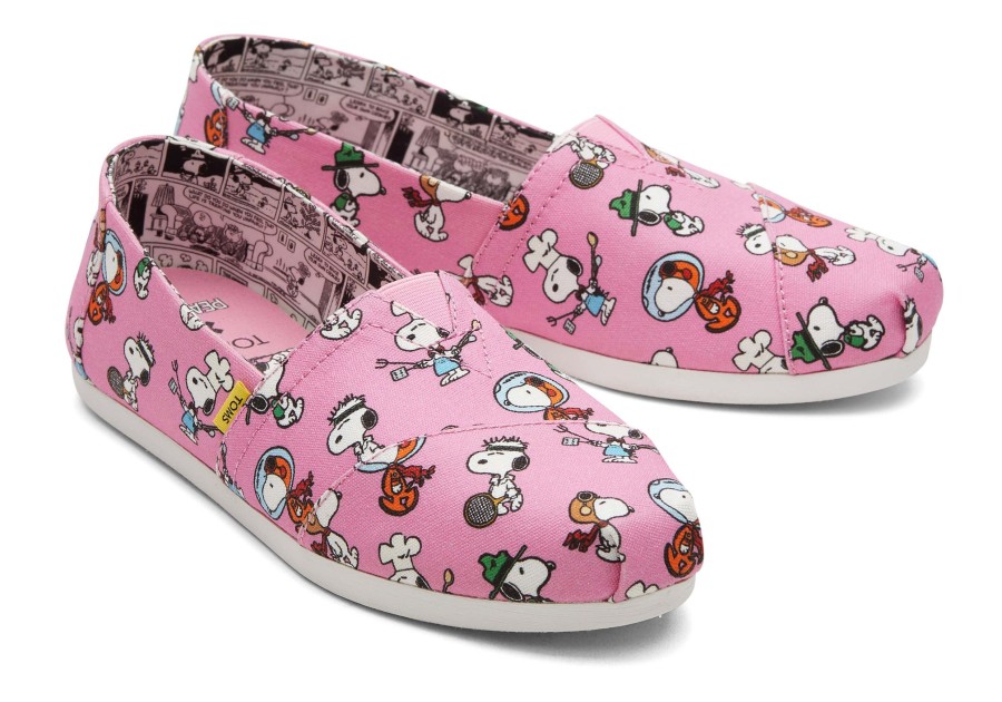 Femme TOMS Alpargata | Toms X Peanuts® Alpargata Imprime Snoopy Rose