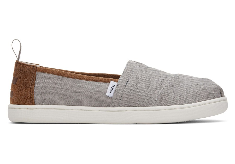 Enfant TOMS | Youth Alpargata Grey Recycled Cotton Kids Shoe