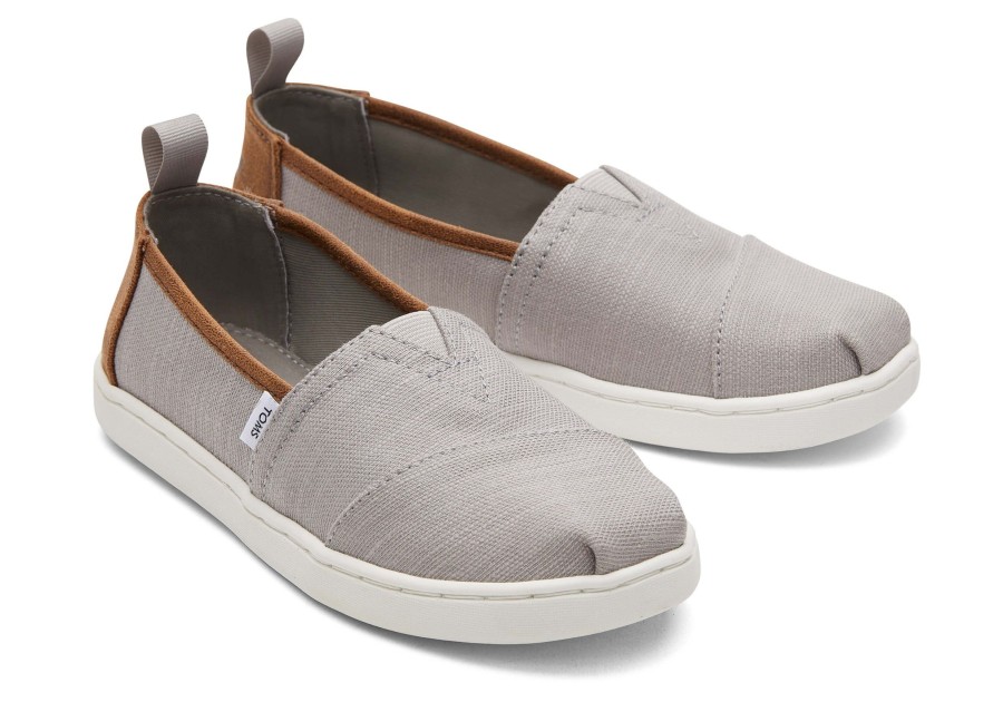 Enfant TOMS | Youth Alpargata Grey Recycled Cotton Kids Shoe