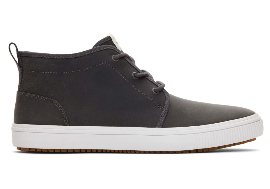 Homme TOMS Sneakers | Carlo Mid Terrain Grey Water Resistant Sneaker Water Resistant Forged Iron