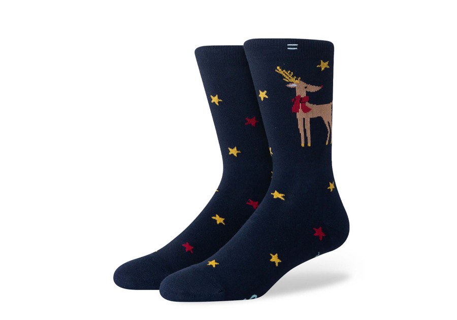 Femme TOMS | Chaussettes Mi-Hautes Motif Renne Reindeer Crew