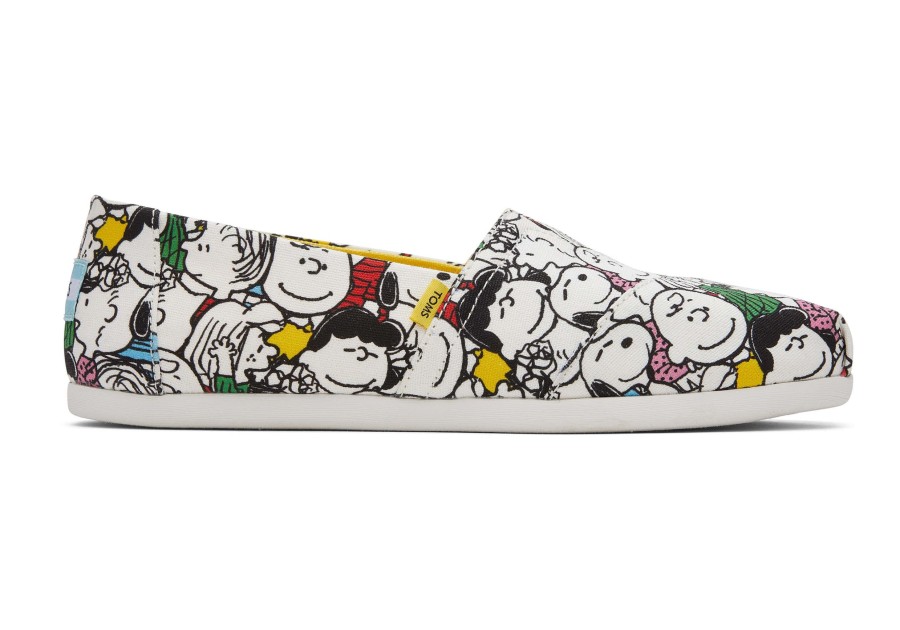 Femme TOMS Alpargata | Toms X Peanuts® Alpargata Imprime Peanuts Blanc En Relief