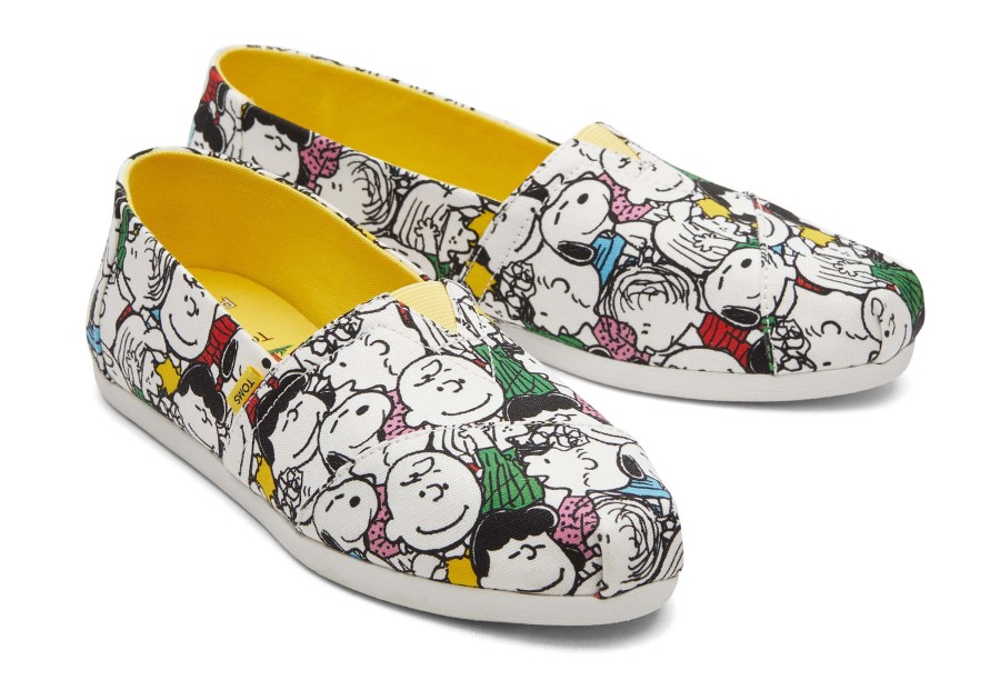 Femme TOMS Alpargata | Toms X Peanuts® Alpargata Imprime Peanuts Blanc En Relief