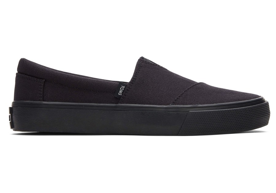 Femme TOMS Sneakers | Fenix Slip On Black/Black