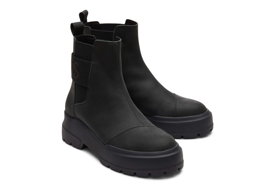 Femme TOMS Bottes | Combat Bottes Black/Black