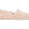 Femme TOMS Slip-Ons | Alpargata Beige A Paillettes Beige Chunky Glitter