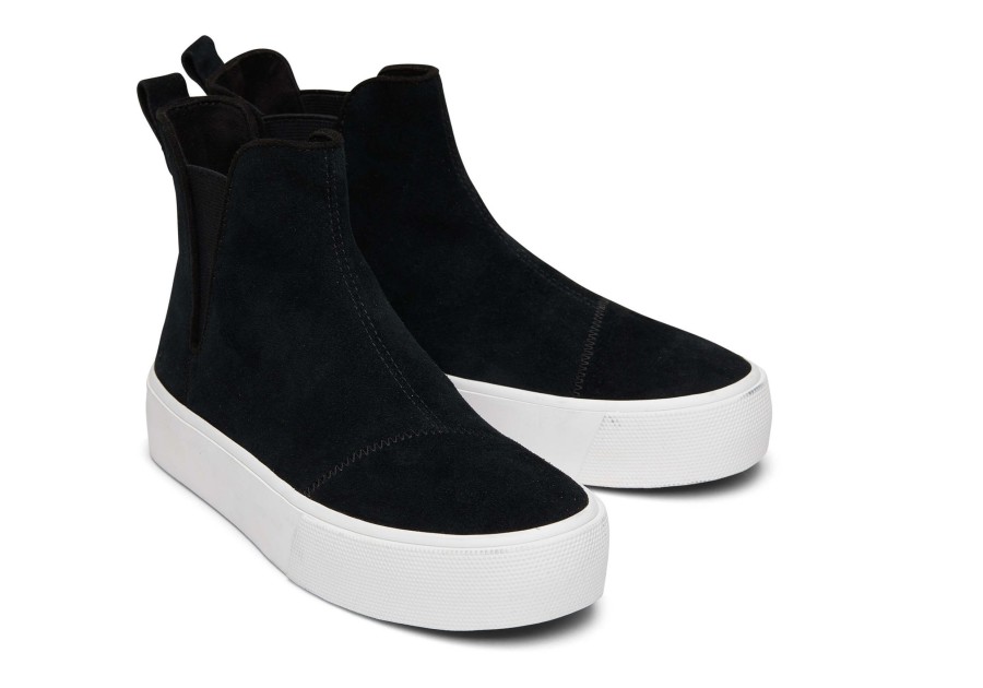 Femme TOMS Sneakers | Chelsea Fenix Compensee Noir