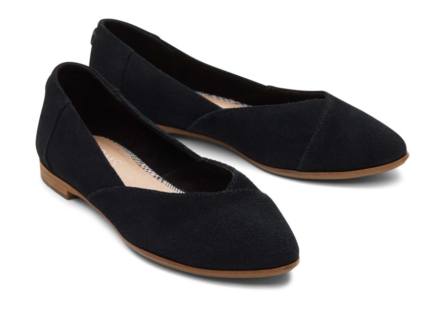 Femme TOMS Ballerines | Ballerines Jutti Neat Vrai Noir