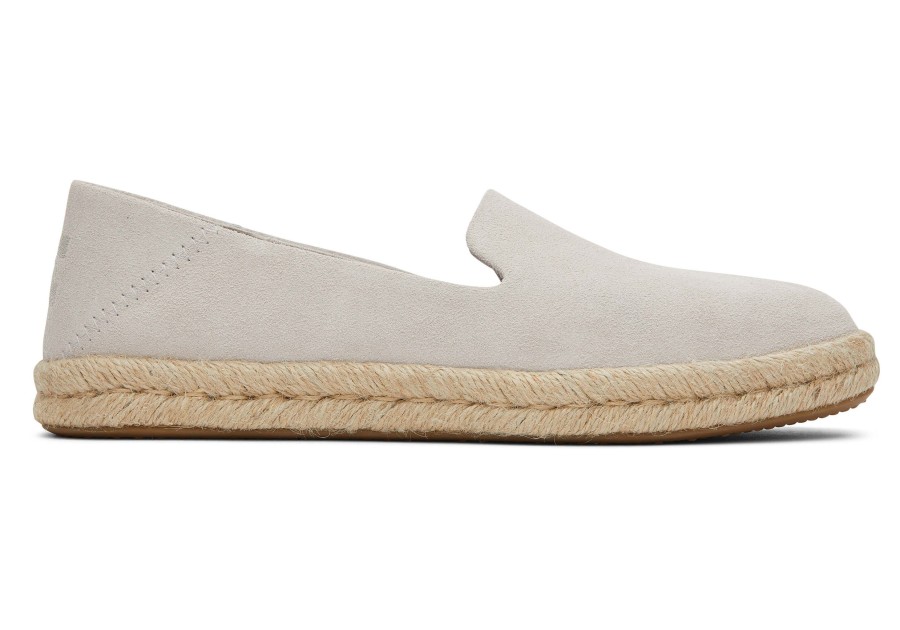 Femme TOMS Espadrilles | Santiago Suede Daim Mastic