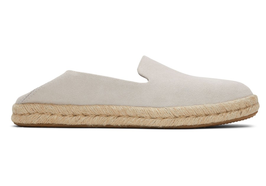 Femme TOMS Espadrilles | Santiago Suede Daim Mastic