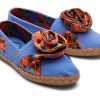 Femme TOMS Espadrilles | Alpargata Frida Kahlo Enveloppe En Cuir Ultramarine Blue