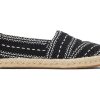 Femme TOMS Espadrilles | Alpargata Chunky Global Woven Rope Espadrille Noir Tisse