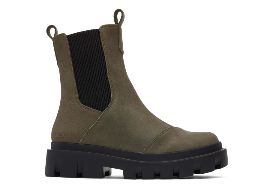 Femme TOMS Bottes | Bottine Rowan Water Resistant Olive