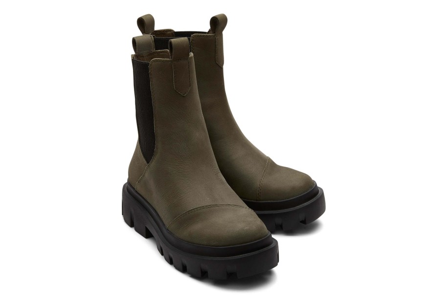 Femme TOMS Bottes | Bottine Rowan Water Resistant Olive