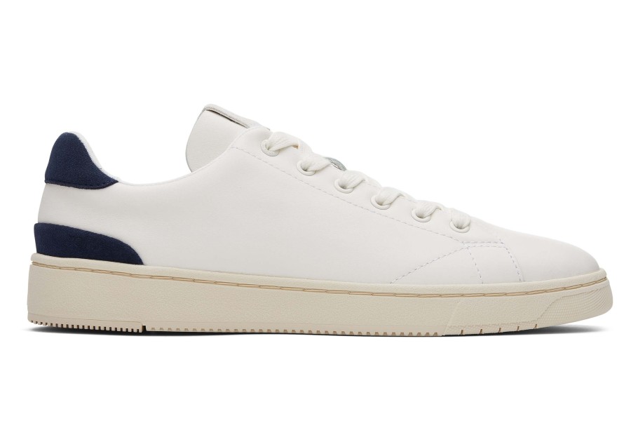 Homme TOMS Sneakers | Trvl Lite Trainers Leather Porcelaine/Blue