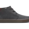 Homme TOMS Sneakers | Carlo Mid Graphite Heritage Canvas Lace-Up Sneaker Smoky Graphite