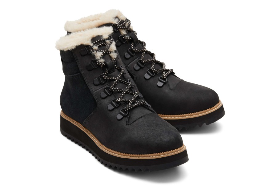 Femme TOMS Bottes | Bottes Impermeable Mojave Water Resistant Black