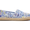 Femme TOMS Espadrilles | Espadrille En Corde Alpargata Jacquard A Carreaux Mediterraneen Bleu Multi