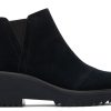 Femme TOMS Bottes | Maude Black Suede Wedge Boot Daim Noir