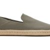 Homme TOMS Espadrilles | Santiago Recycled Cotton Canvas Coton Recycle Gris Vetiver