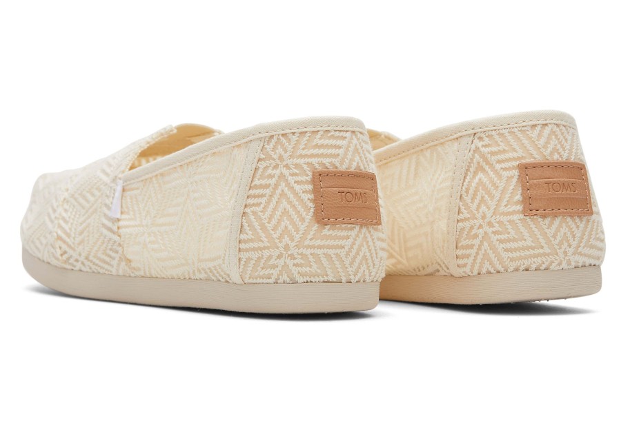 Femme TOMS Alpargata | Alpargata Geometric Lace Dentelle Geometrique Naturelle