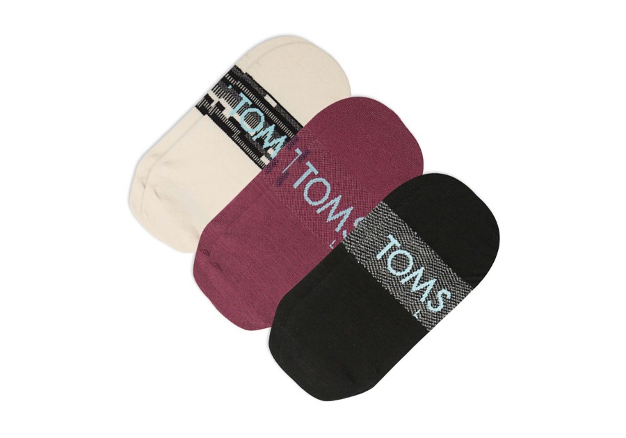 Femme TOMS | Lot De 3 Chaussettes Invisibles Multicolores