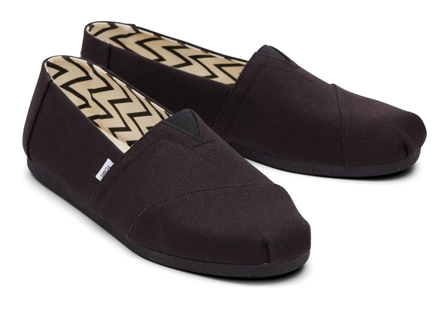 Homme TOMS Alpargata | Alpargata En Coton Recycle Black/Black