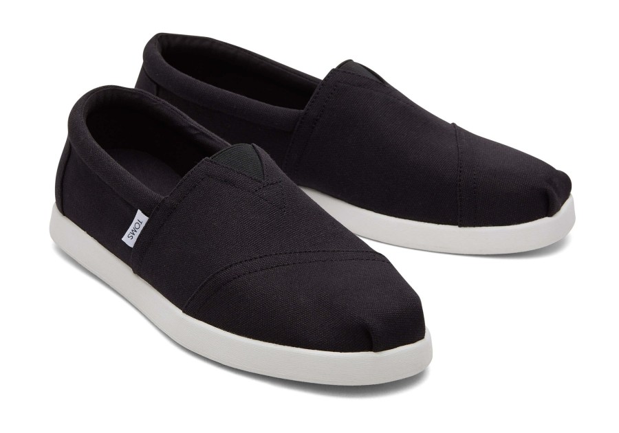 Homme TOMS Alpargata | Alp Fwd Black Recycled Cotton Canvas Noir