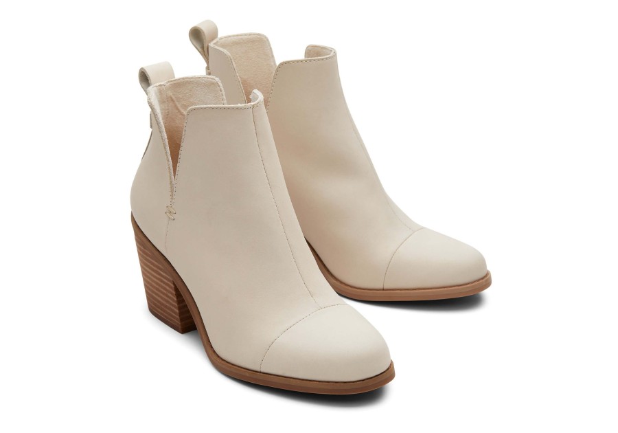 Femme TOMS Talons & Compensees | Bottes Everly Beige Leather