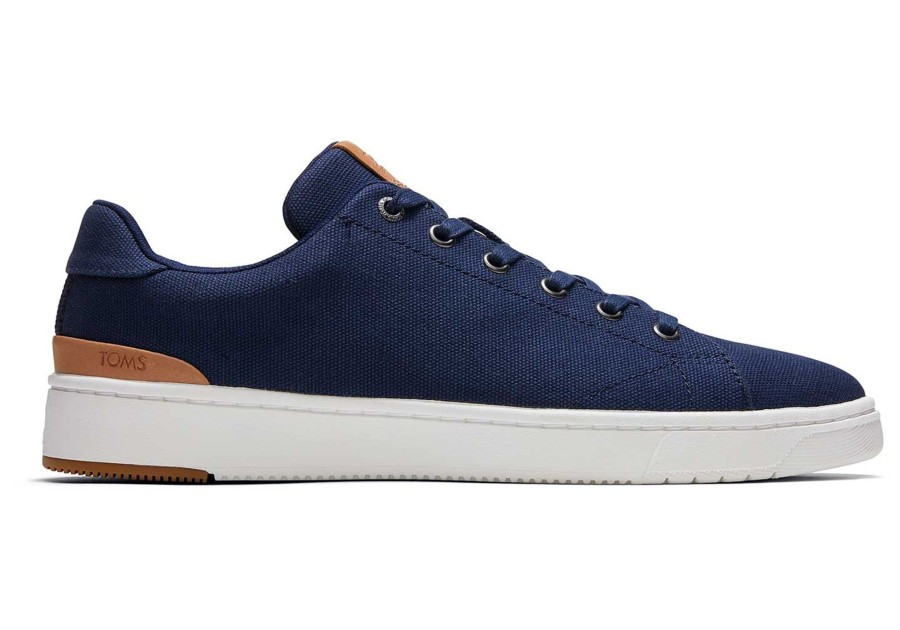 Homme TOMS Sneakers | Sneakers Trvl Lite Navy Blue Canvas