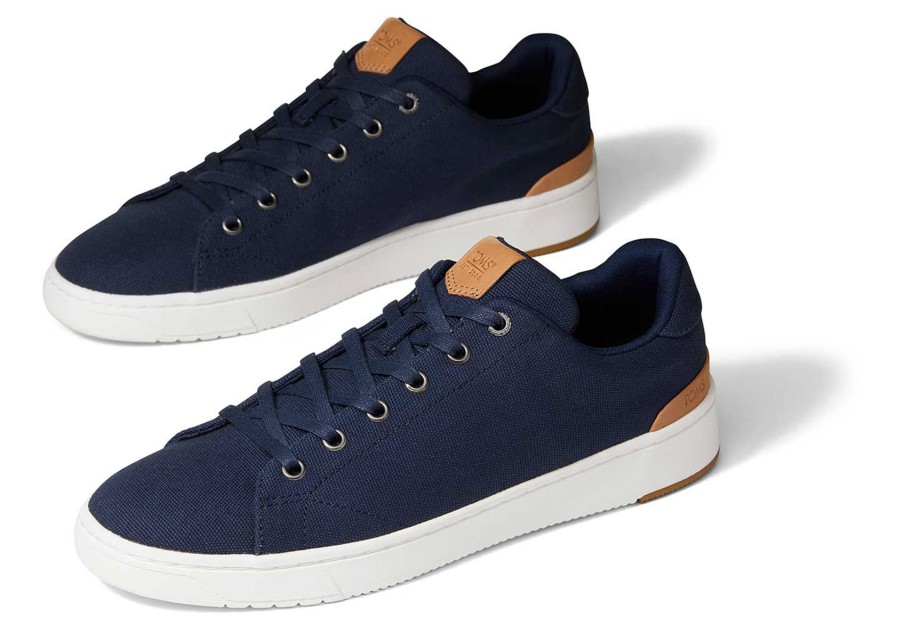 Homme TOMS Sneakers | Sneakers Trvl Lite Navy Blue Canvas