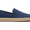 Homme TOMS Espadrilles | Santiago Recycled Cotton Coton Recycle Bleu Marine