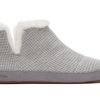 Femme TOMS Chaussons | Chausson Lola En Textile Gaufre Metallise Gris